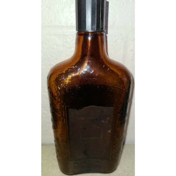 1952 amber 9in bottle Heavily embossed Vintage Lord Calvert Whiskey - Picture 3 of 6